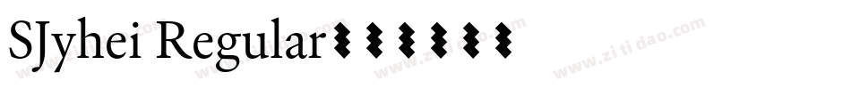 SJyhei Regular字体转换